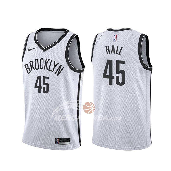 Maglia Brooklyn Nets Donta Hall Association 2020 Bianco